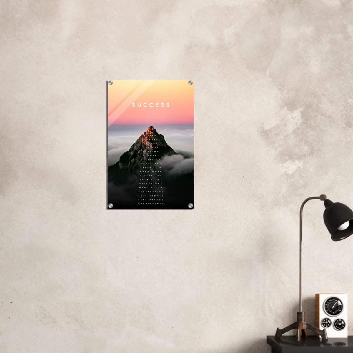 Da Vinci Motivational Wall Art | Success - Acrylic Print - 40x60 cm / 16x24″ -