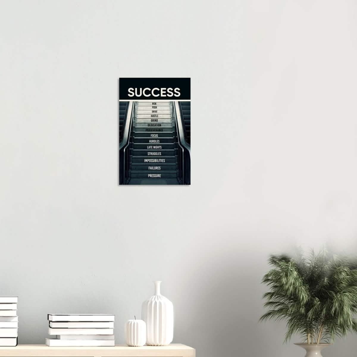 Da Vinci Motivational Wall Art | Success - Wood Prints - 30x45 cm / 12x18″ - 10 mm