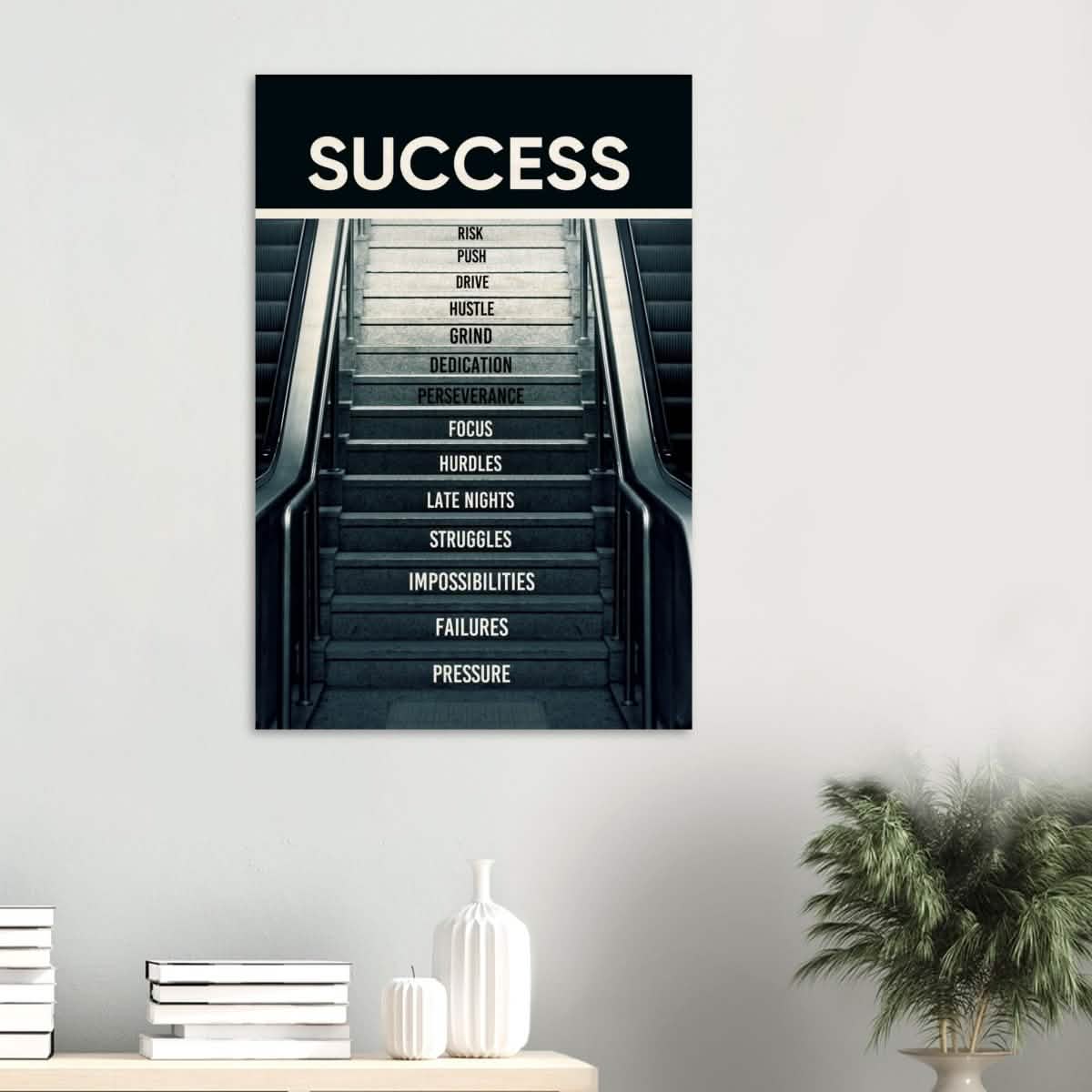 Da Vinci Motivational Wall Art | Success - Wood Prints - 60x90 cm / 24x36″ - 20 mm