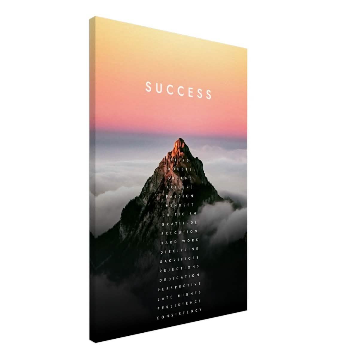 Da Vinci Motivational Wall Art | Success - Canvas - 50x75 cm / 20x30″ - Slim