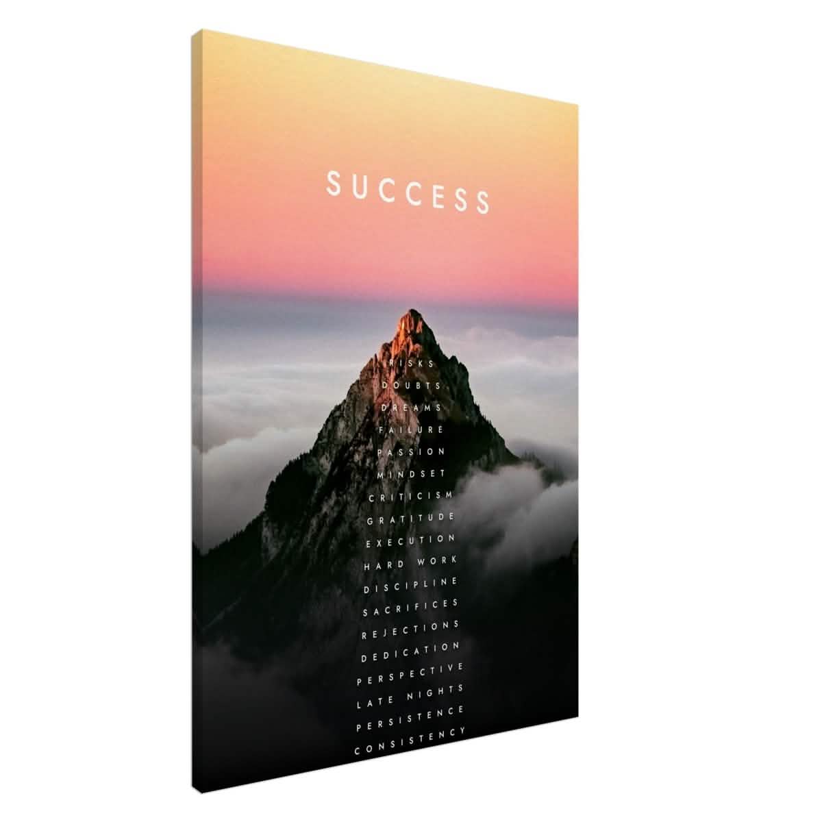 Da Vinci Motivational Wall Art | Success - Canvas - 70x100 cm / 28x40″ - Slim