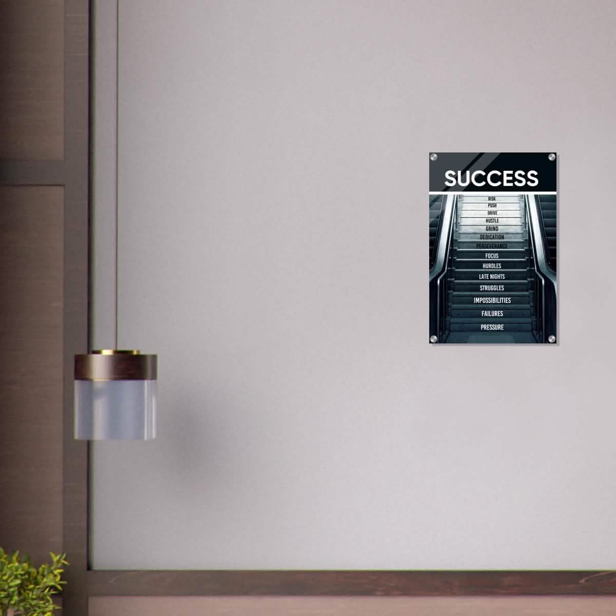 Da Vinci Motivational Wall Art | Success - Acrylic Print - 40x60 cm / 16x24″ -