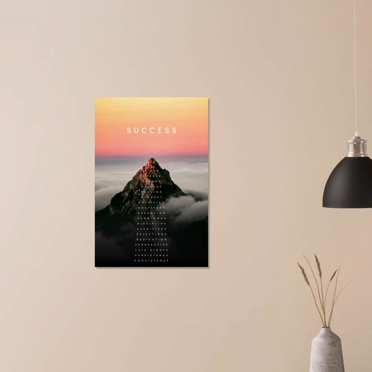 Da Vinci Motivational Wall Art | Success - Wood Prints - 50x75 cm / 20x30″ - 20 mm