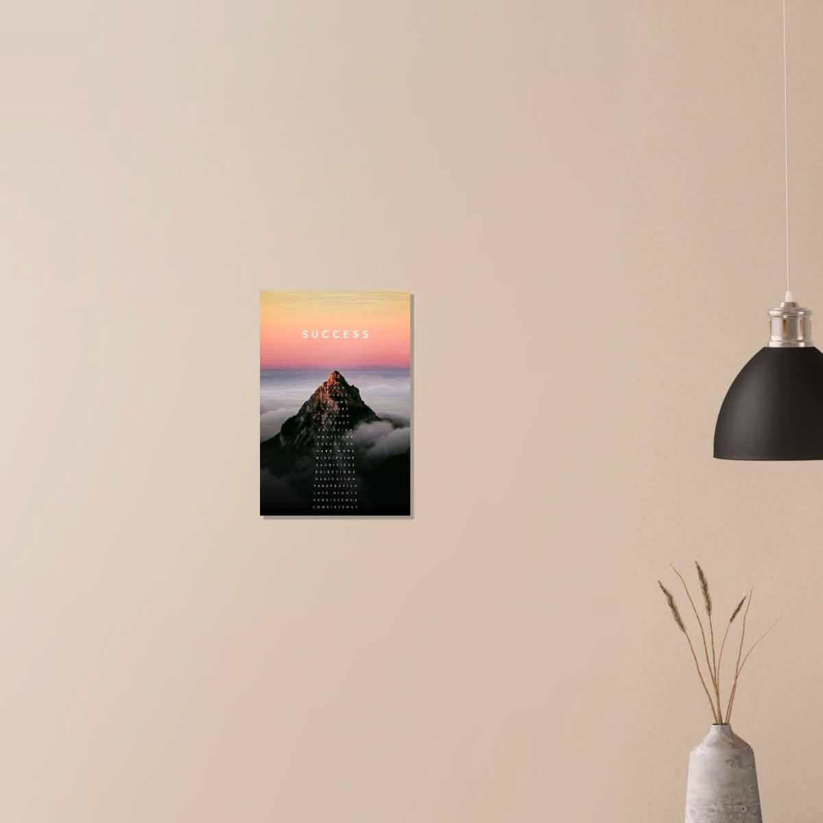 Da Vinci Motivational Wall Art | Success - Brushed Aluminum Print - 30x45 cm / 12x18″ -