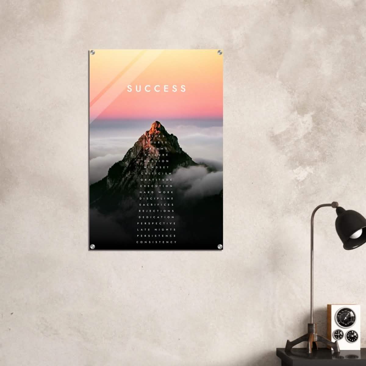 Da Vinci Motivational Wall Art | Success - Acrylic Print - 60x90 cm / 24x36″ -