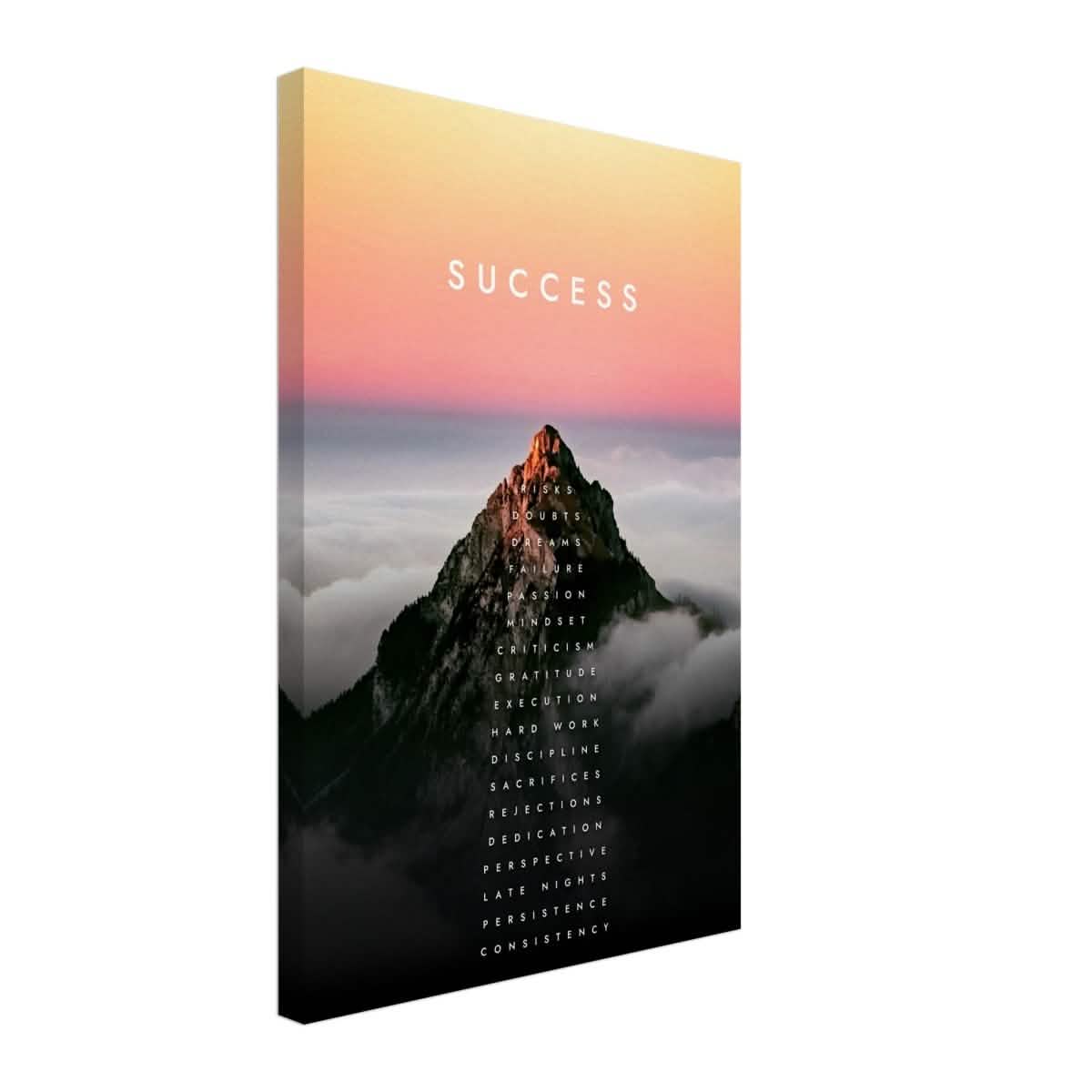 Da Vinci Motivational Wall Art | Success - Canvas - 40x60 cm / 16x24″ - Thick