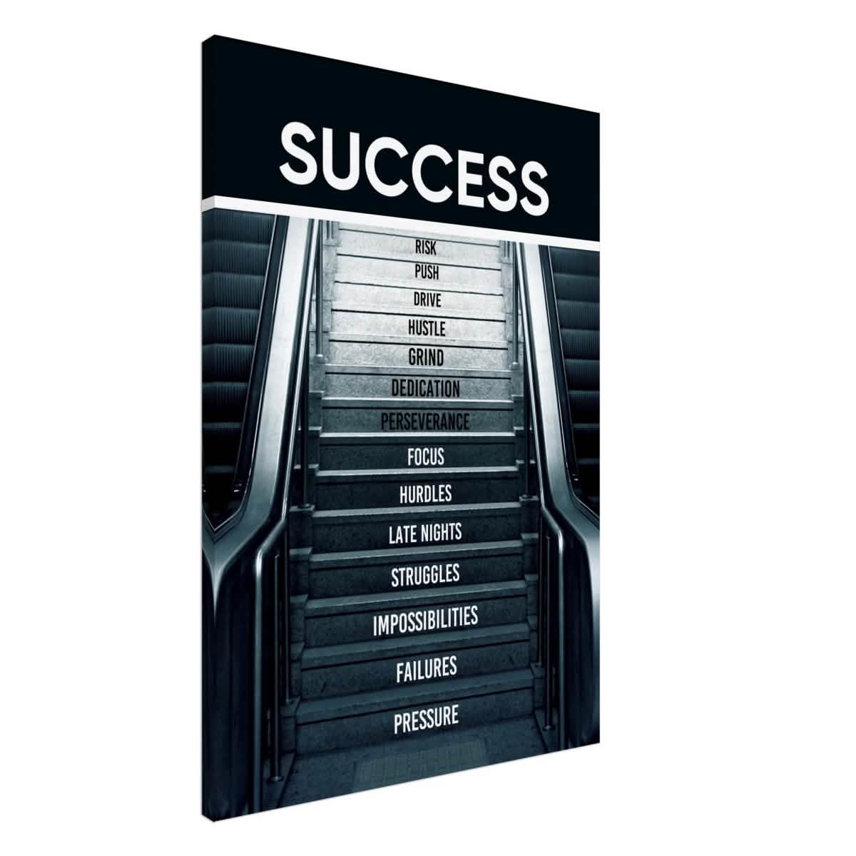 Da Vinci Motivational Wall Art | Success - Canvas - 70x100 cm / 28x40″ - Thick