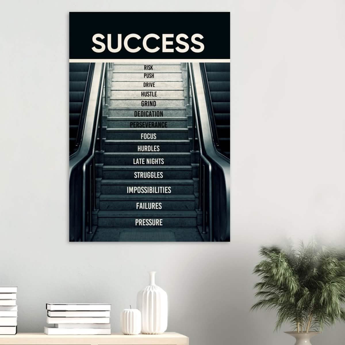 Da Vinci Motivational Wall Art | Success - Wood Prints - 70x100 cm / 28x40″ - 20 mm