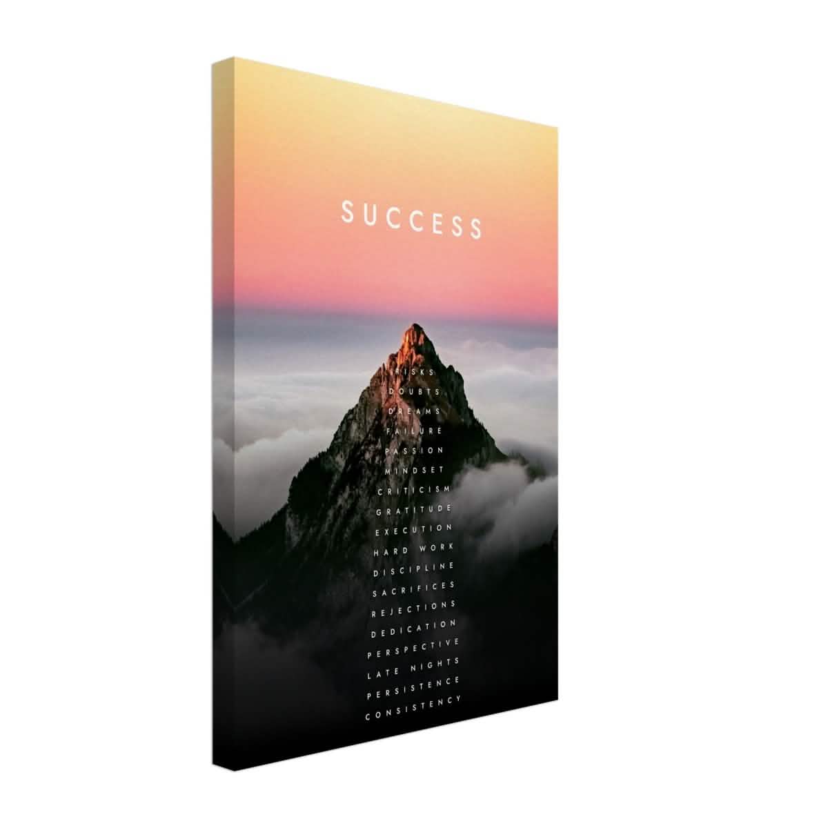 Da Vinci Motivational Wall Art | Success - Canvas - 30x45 cm / 12x18″ - Slim