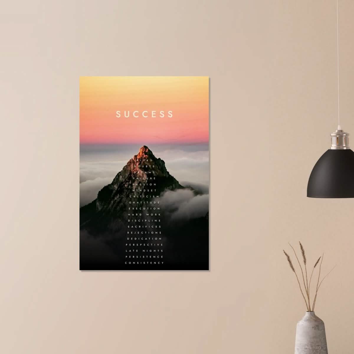 Da Vinci Motivational Wall Art | Success - Wood Prints - 60x90 cm / 24x36″ - 10 mm