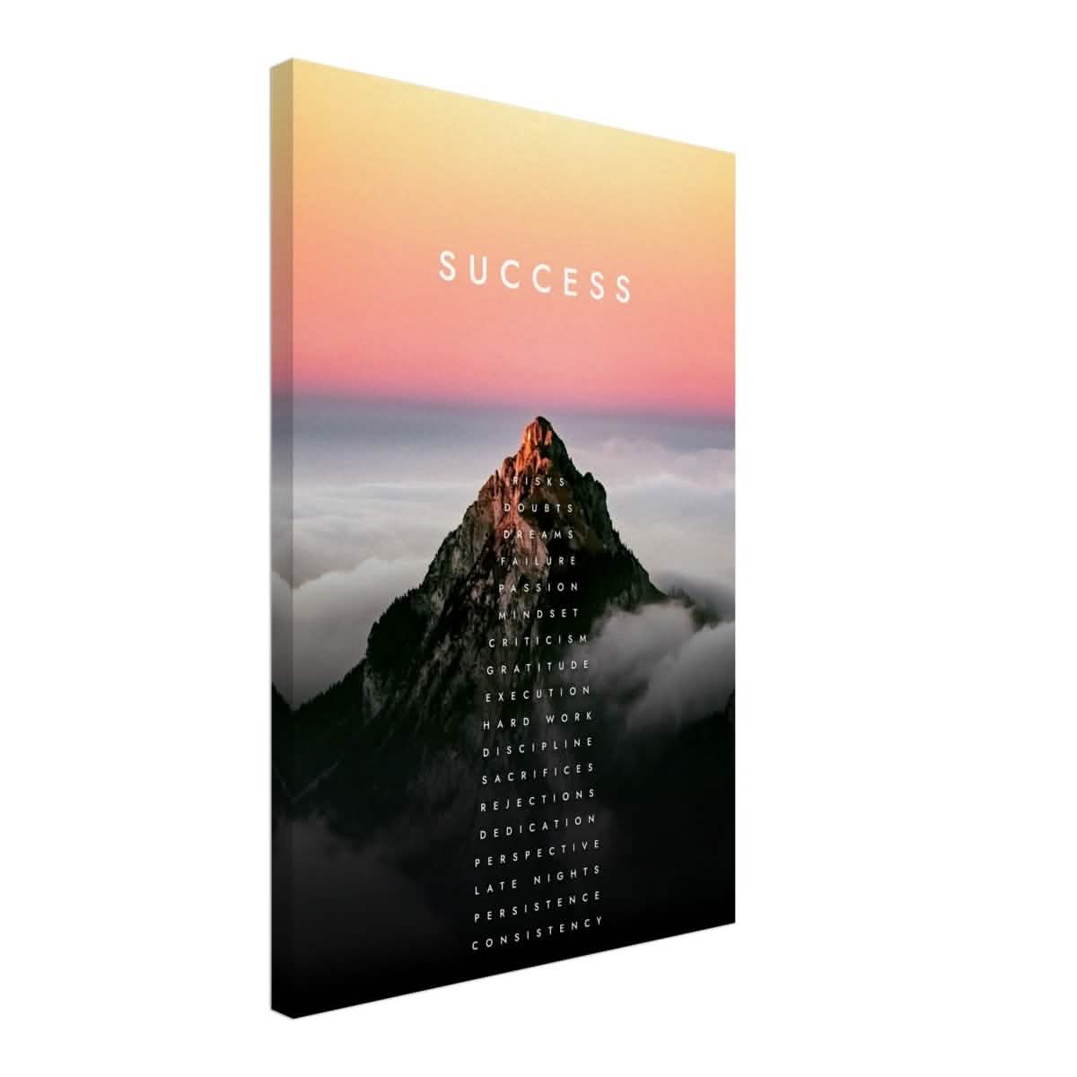 Da Vinci Motivational Wall Art | Success - Canvas - 40x60 cm / 16x24″ - Slim