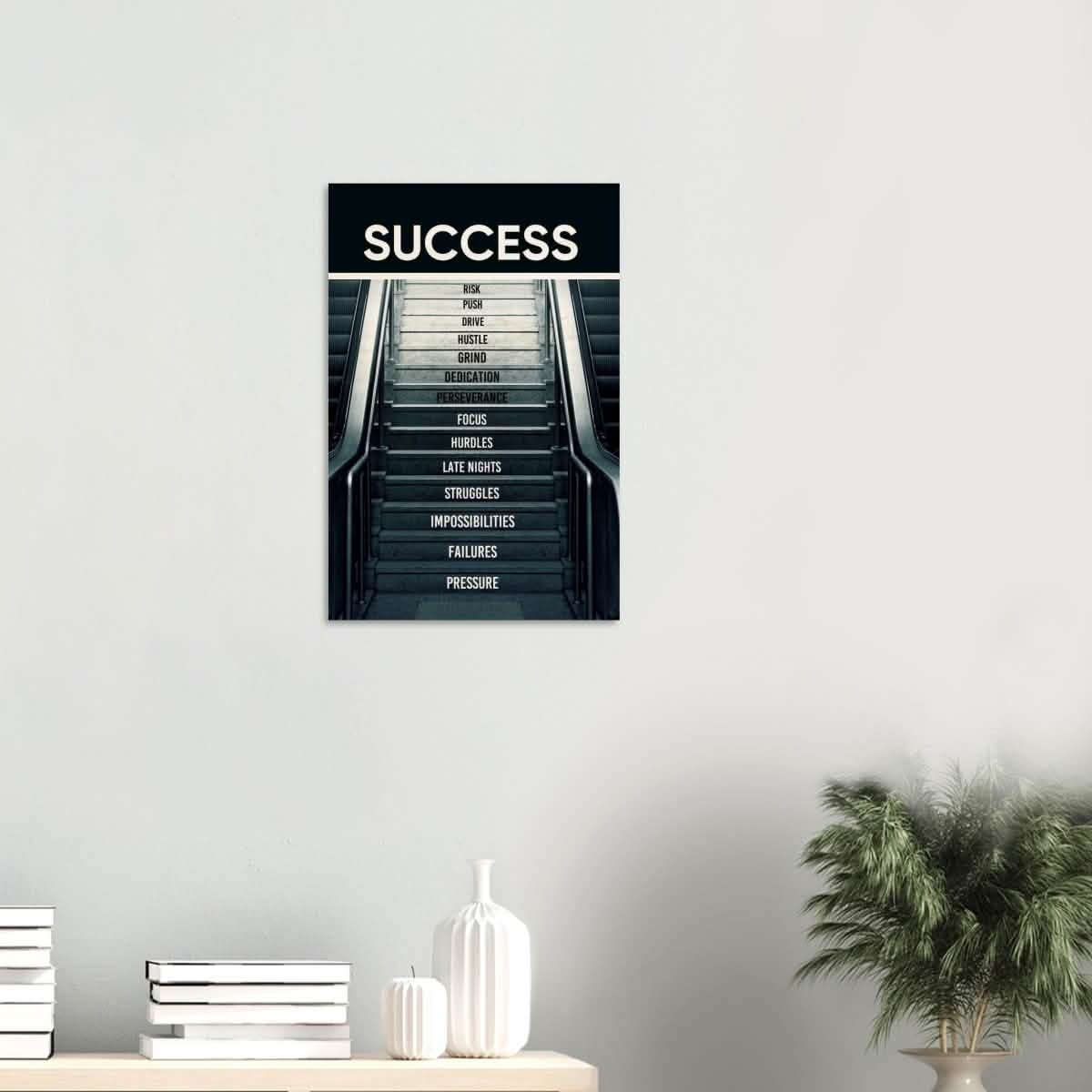 Da Vinci Motivational Wall Art | Success - Wood Prints - 40x60 cm / 16x24″ - 20 mm