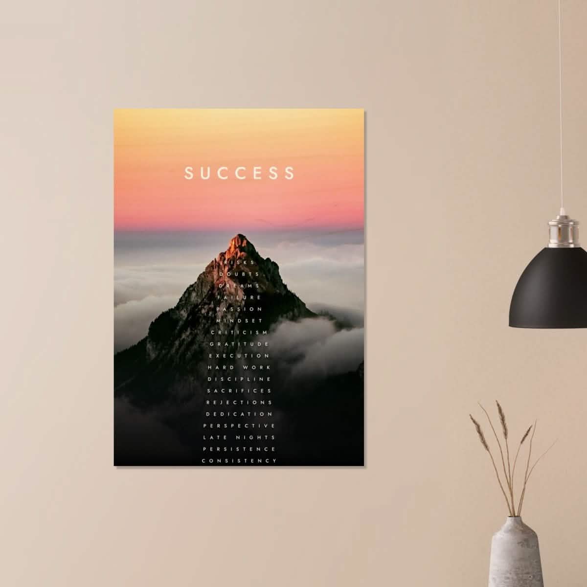 Da Vinci Motivational Wall Art | Success - Wood Prints - 70x100 cm / 28x40″ - 10 mm