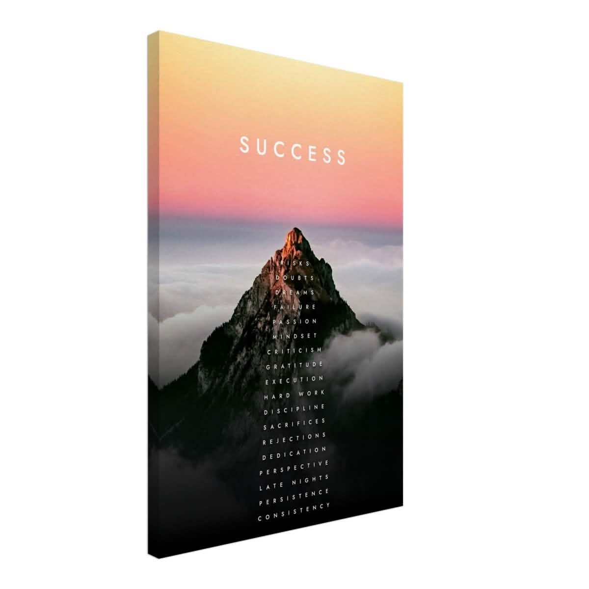 Da Vinci Motivational Wall Art | Success - Canvas - 50x75 cm / 20x30″ - Thick