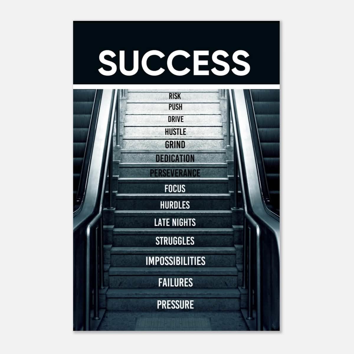 Da Vinci Motivational Wall Art | Success - Aluminum Print - 60x90 cm / 24x36″ -