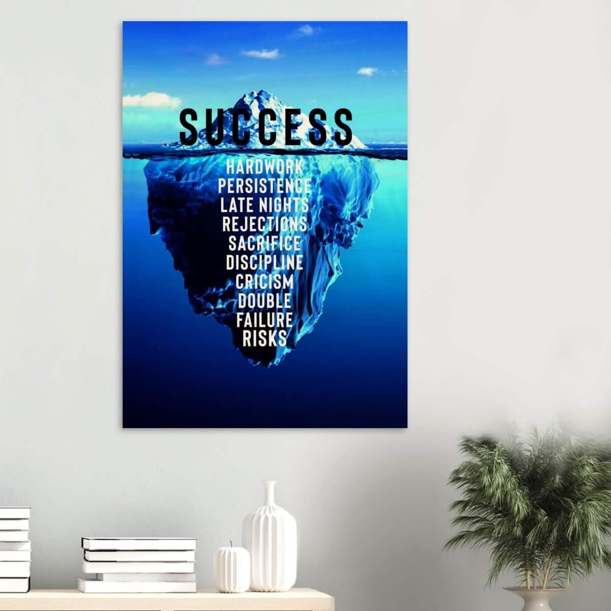 Da Vinci Motivational Wall art | Success - Wood Prints - 70x100 cm / 28x40″ - 10 mm