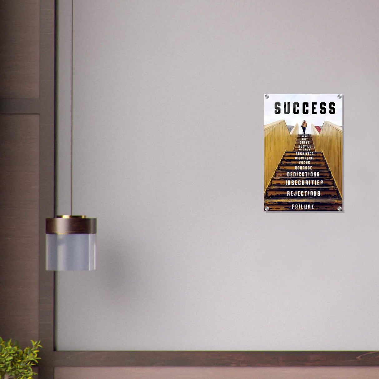Da Vinci Motivational Wall Art | Success - Acrylic Print - 40x60 cm / 16x24″ -
