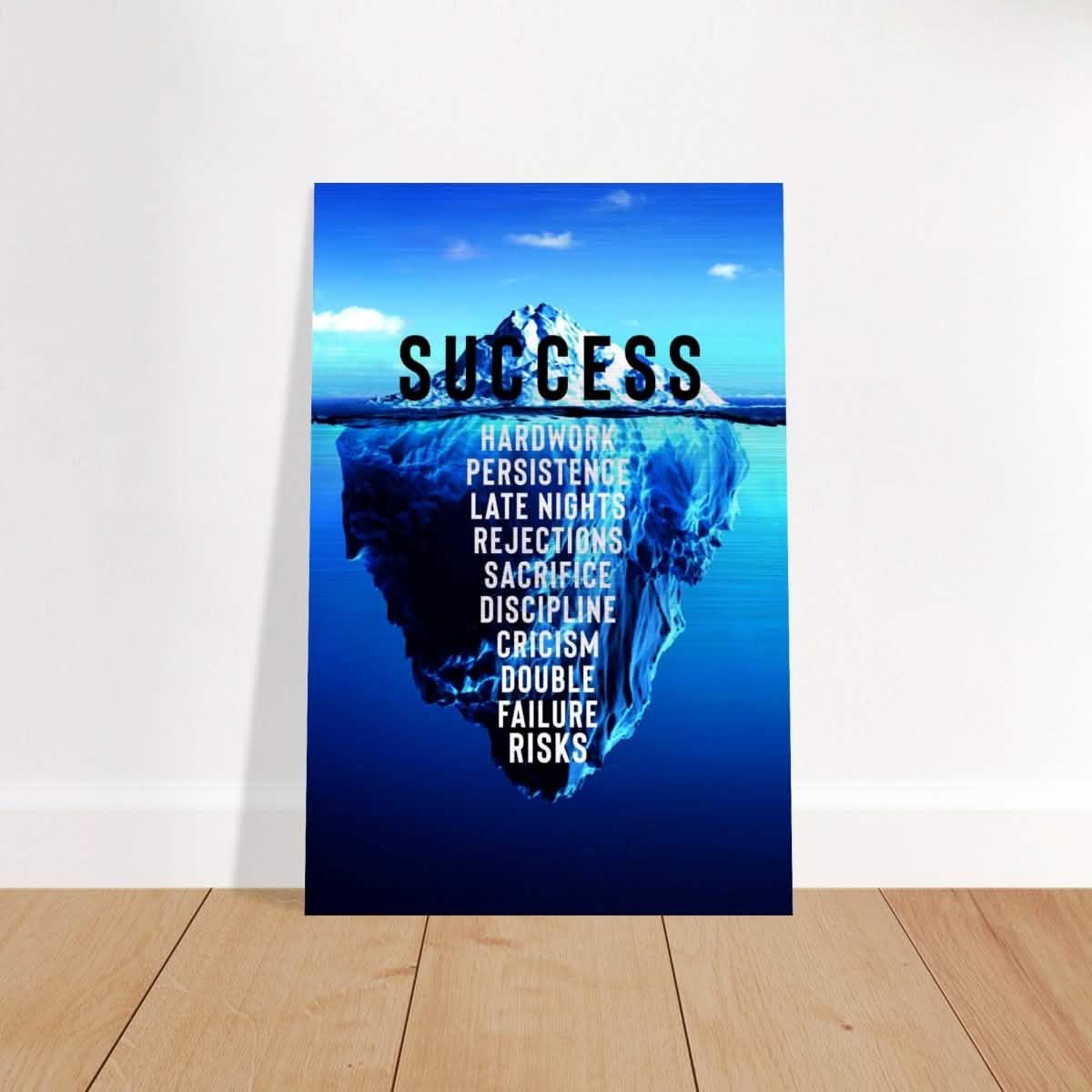 Da Vinci Motivational Wall art | Success - Brushed Aluminum Print - 60x90 cm / 24x36″ -