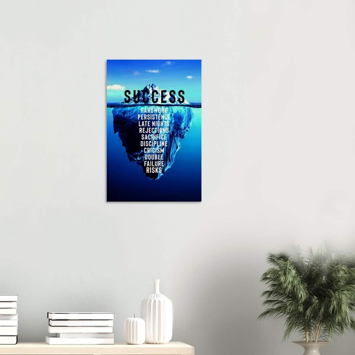 Da Vinci Motivational Wall art | Success - Wood Prints - 40x60 cm / 16x24″ - 10 mm