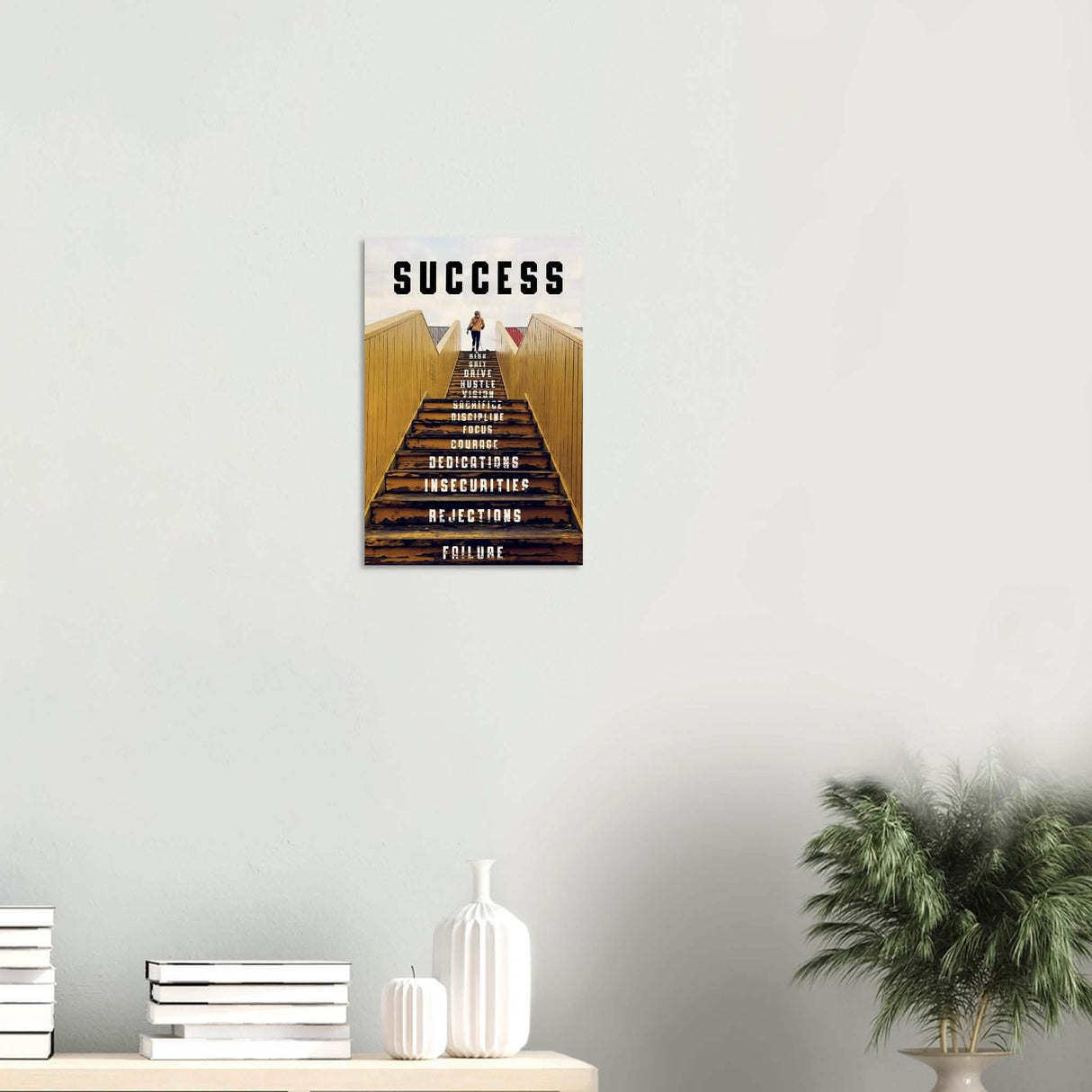 Da Vinci Motivational Wall Art | Success - Wood Prints - 30x45 cm / 12x18″ - 20 mm