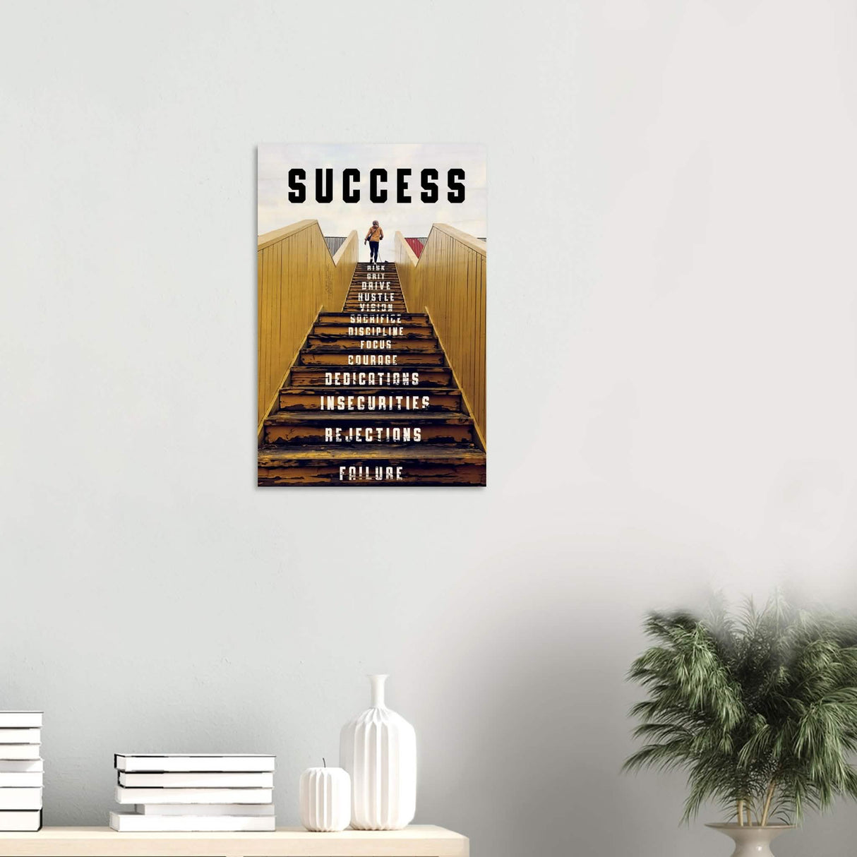 Da Vinci Motivational Wall Art | Success - Wood Prints - 40x60 cm / 16x24″ - 10 mm