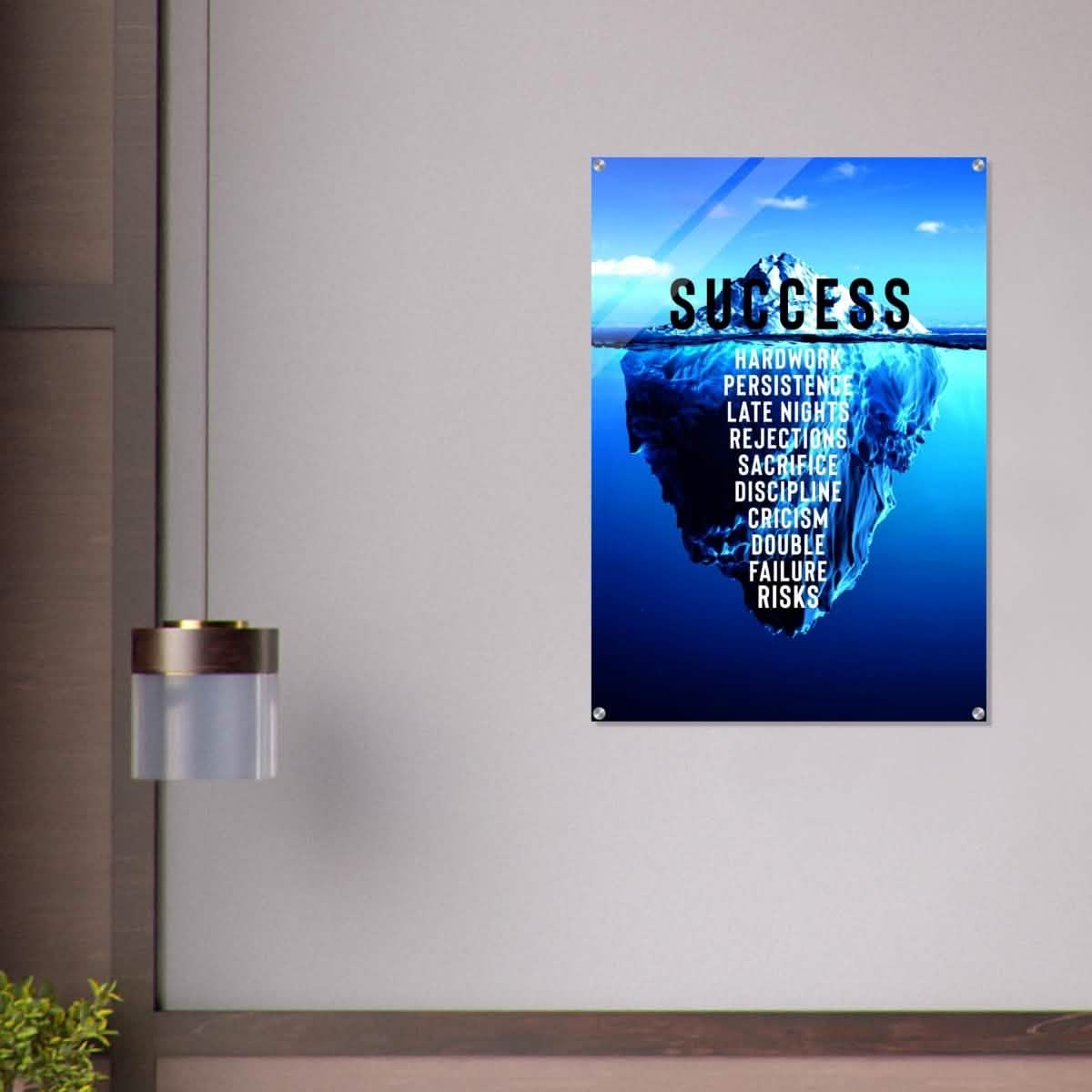 Da Vinci Motivational Wall art | Success - Acrylic Print - 70x100 cm / 28x40″ -