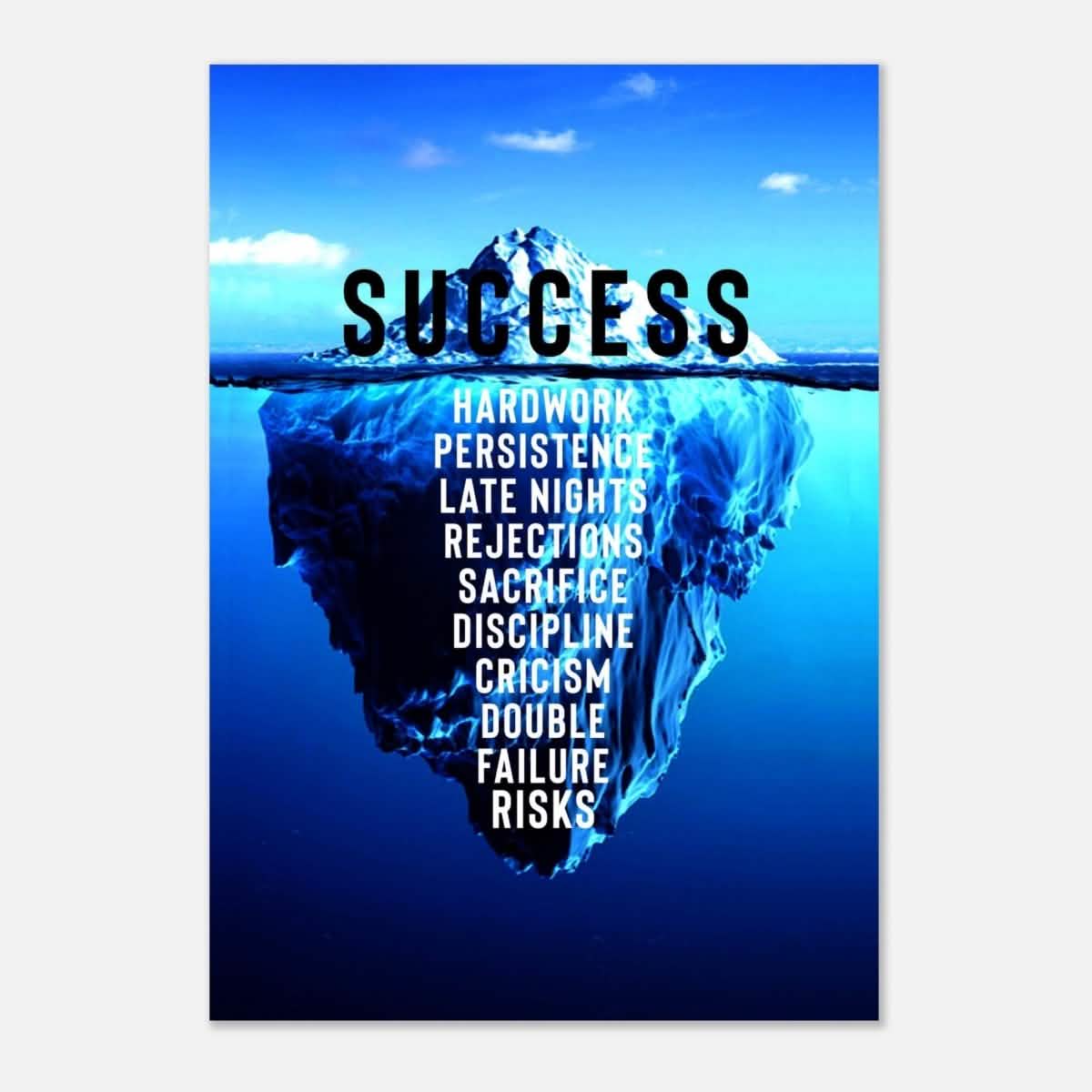 Da Vinci Motivational Wall art | Success - Aluminum Print - 70x100 cm / 28x40″ -