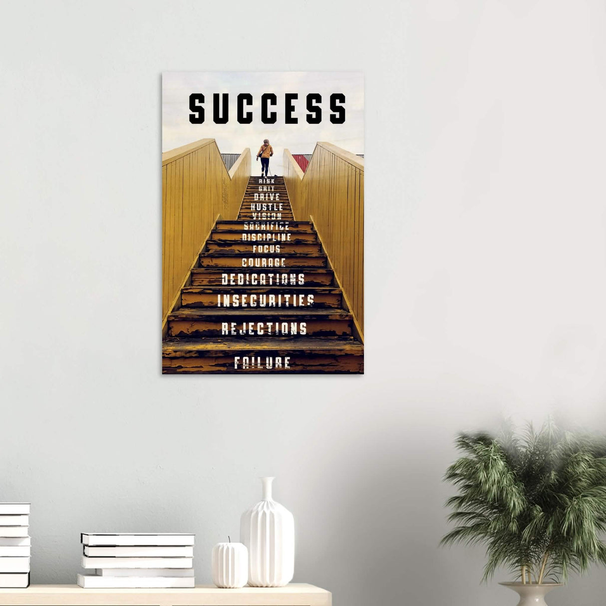 Da Vinci Motivational Wall Art | Success - Wood Prints - 50x75 cm / 20x30″ - 10 mm