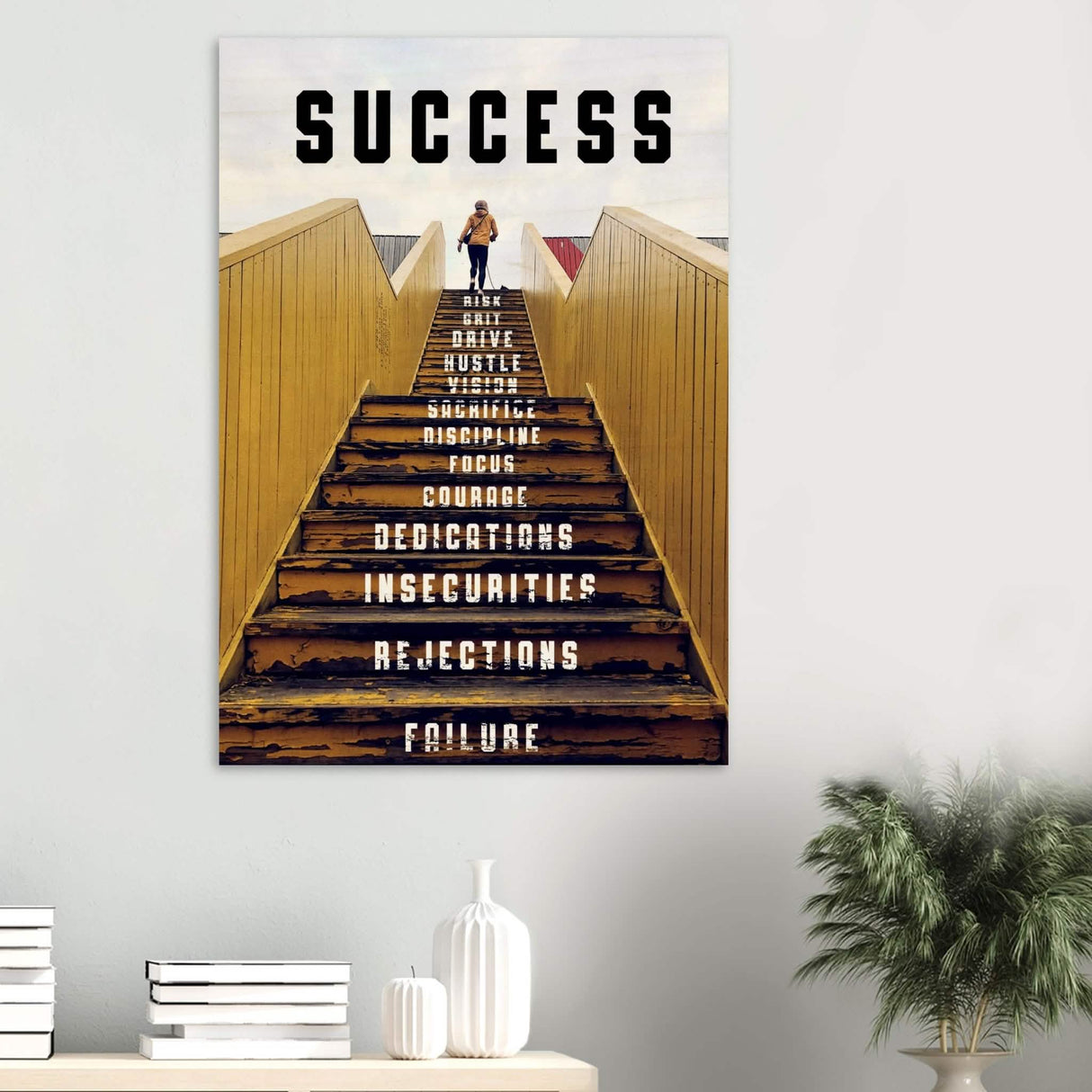 Da Vinci Motivational Wall Art | Success - Wood Prints - 70x100 cm / 28x40″ - 10 mm