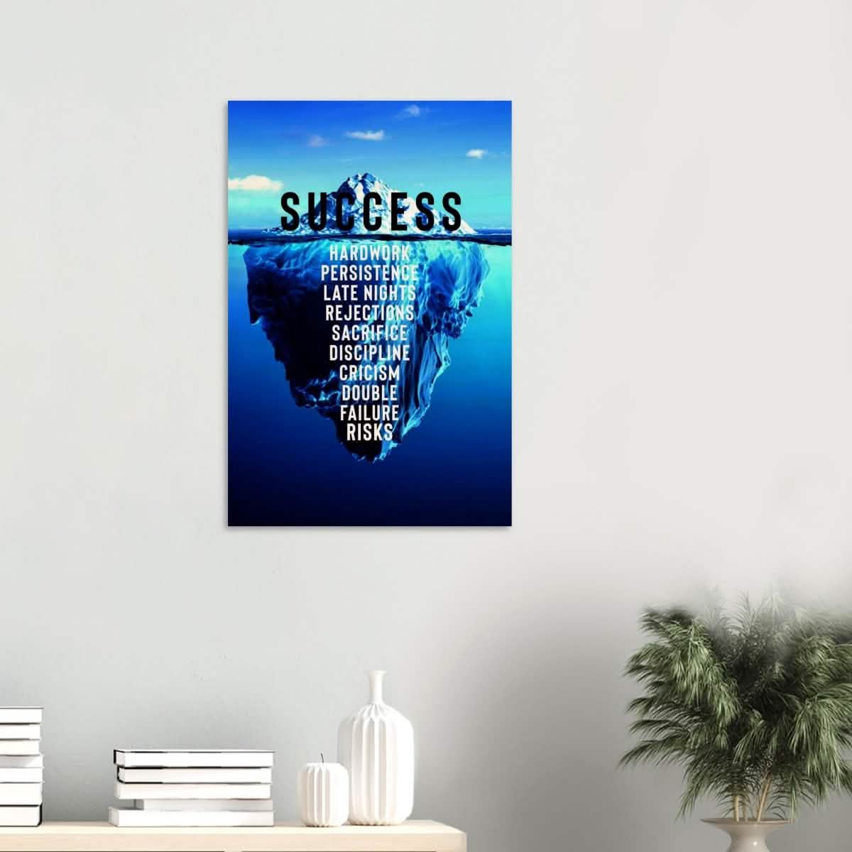 Da Vinci Motivational Wall art | Success - Wood Prints - 50x75 cm / 20x30″ - 20 mm