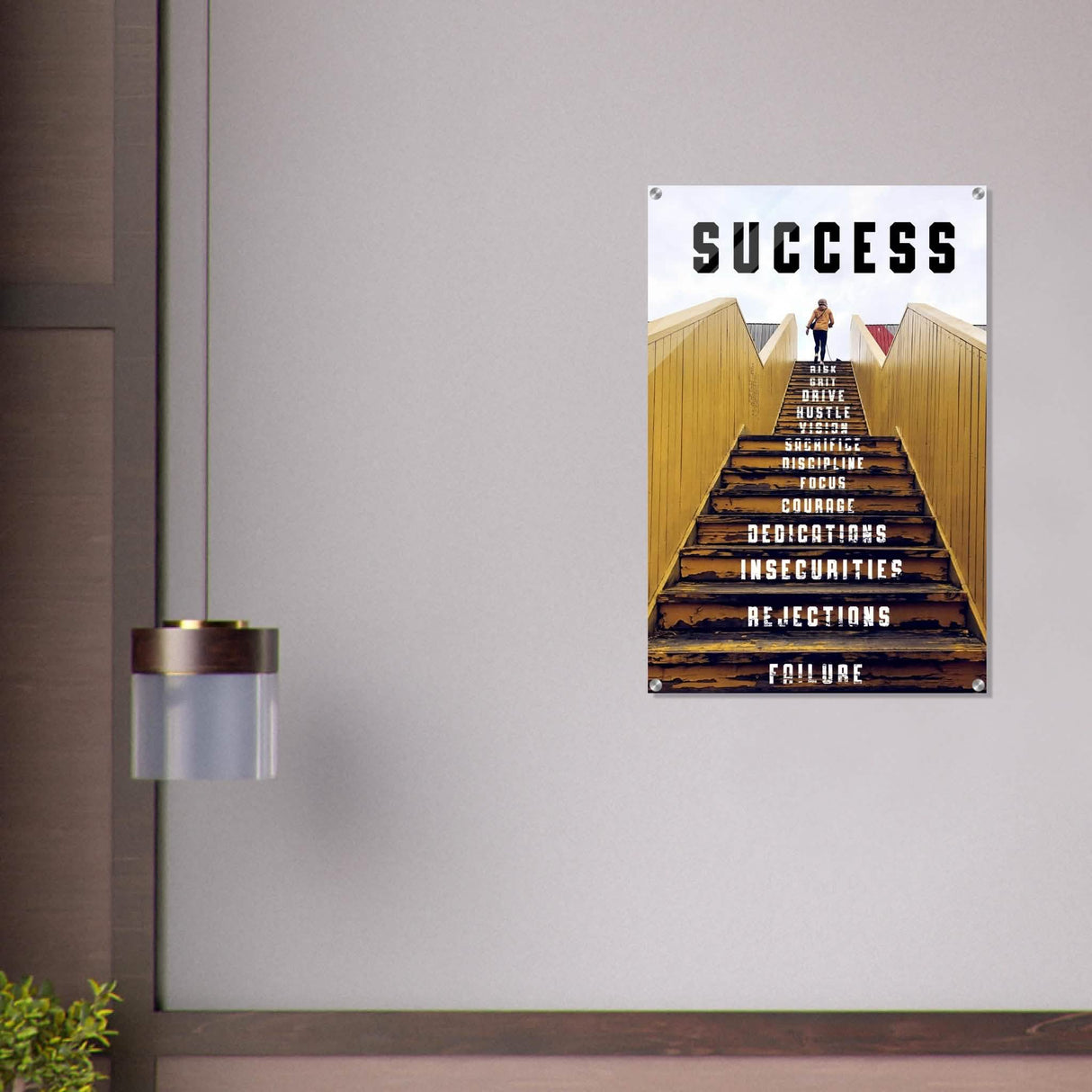 Da Vinci Motivational Wall Art | Success - Acrylic Print - 60x90 cm / 24x36″ -