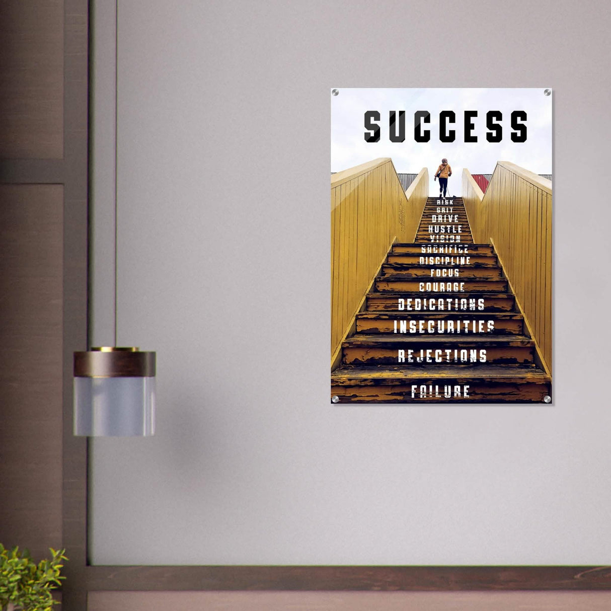 Da Vinci Motivational Wall Art | Success - Acrylic Print - 70x100 cm / 28x40″ -