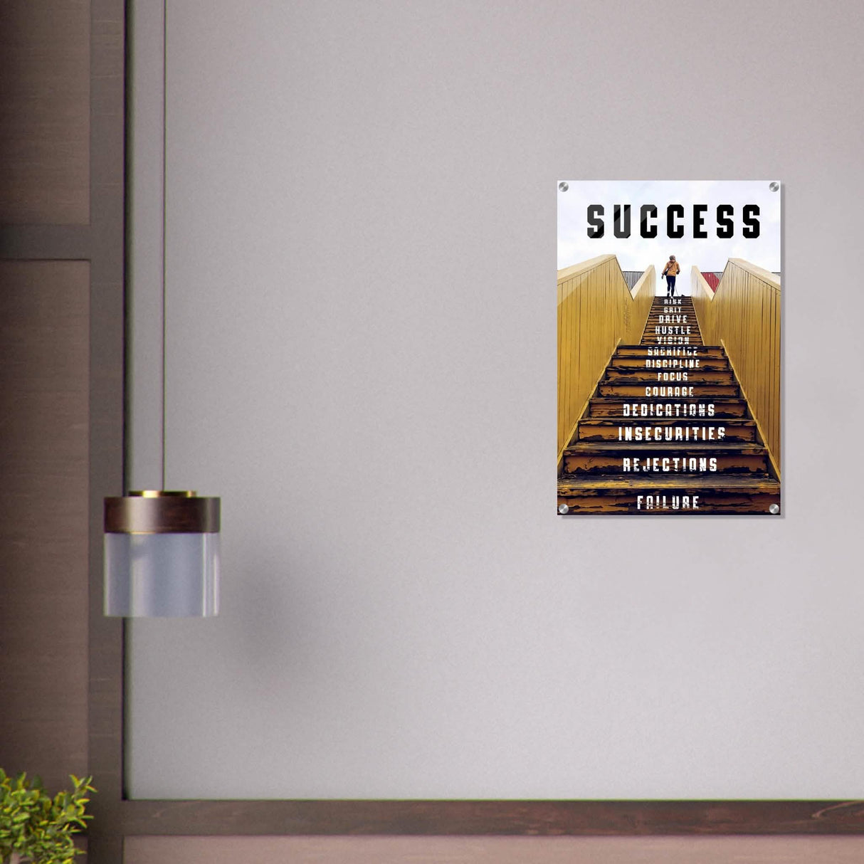 Da Vinci Motivational Wall Art | Success - Acrylic Print - 50x75 cm / 20x30″ -