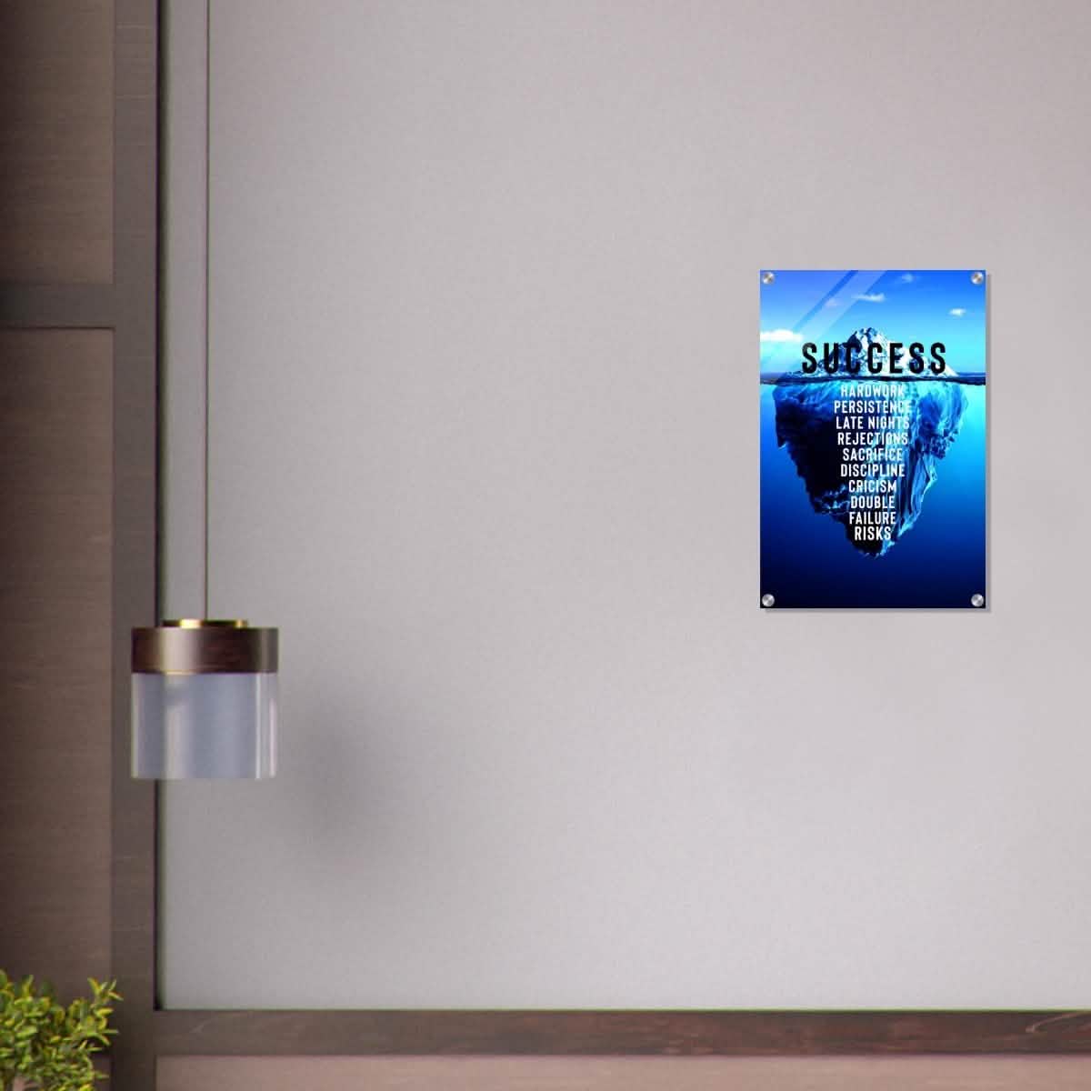 Da Vinci Motivational Wall art | Success - Acrylic Print - 40x60 cm / 16x24″ -