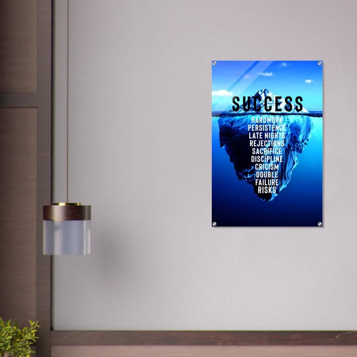 Da Vinci Motivational Wall art | Success - Acrylic Print - 60x90 cm / 24x36″ -