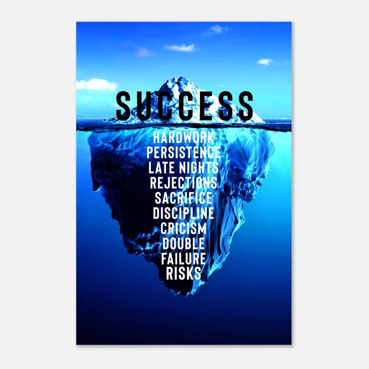 Da Vinci Motivational Wall art | Success - Aluminum Print - 60x90 cm / 24x36″ -