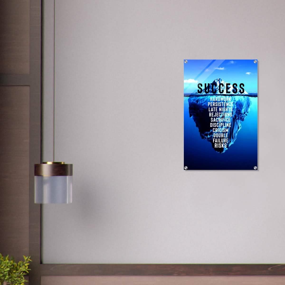 Da Vinci Motivational Wall art | Success - Acrylic Print - 50x75 cm / 20x30″ -