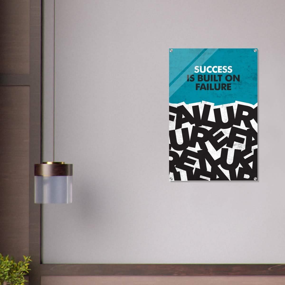 Da Vinci Motivational Wall art | Success - Acrylic Print - 60x90 cm / 24x36″ -