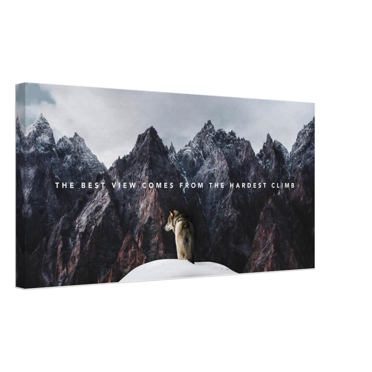 Da Vinci Motivational Wall art | The Best View - Canvas - 30x60 cm / 12x24″ - Slim