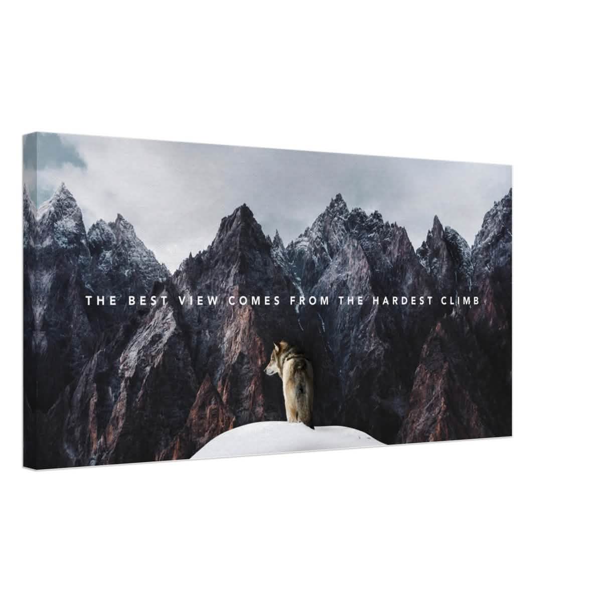 Da Vinci Motivational Wall art | The Best View - Canvas - 40x80 cm / 16x32″ - Thick