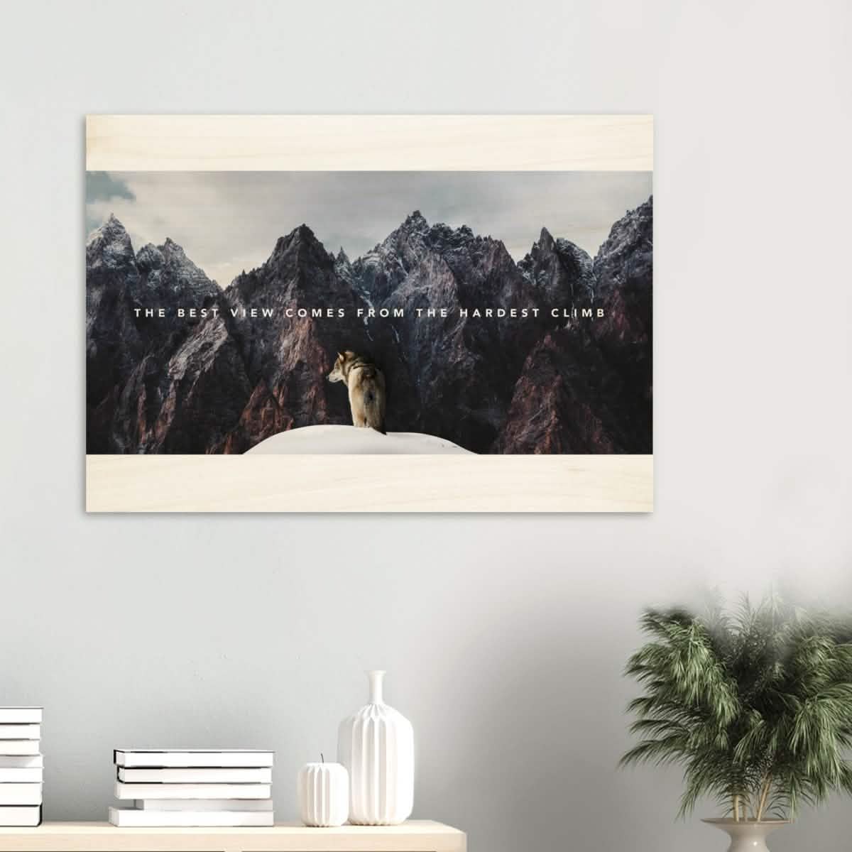 Da Vinci Motivational Wall art | The Best View - Wood Prints - 70x100 cm / 28x40″ -