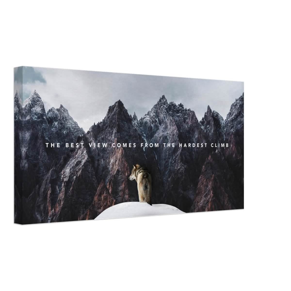 Da Vinci Motivational Wall art | The Best View - Canvas - 30x60 cm / 12x24″ - Thick