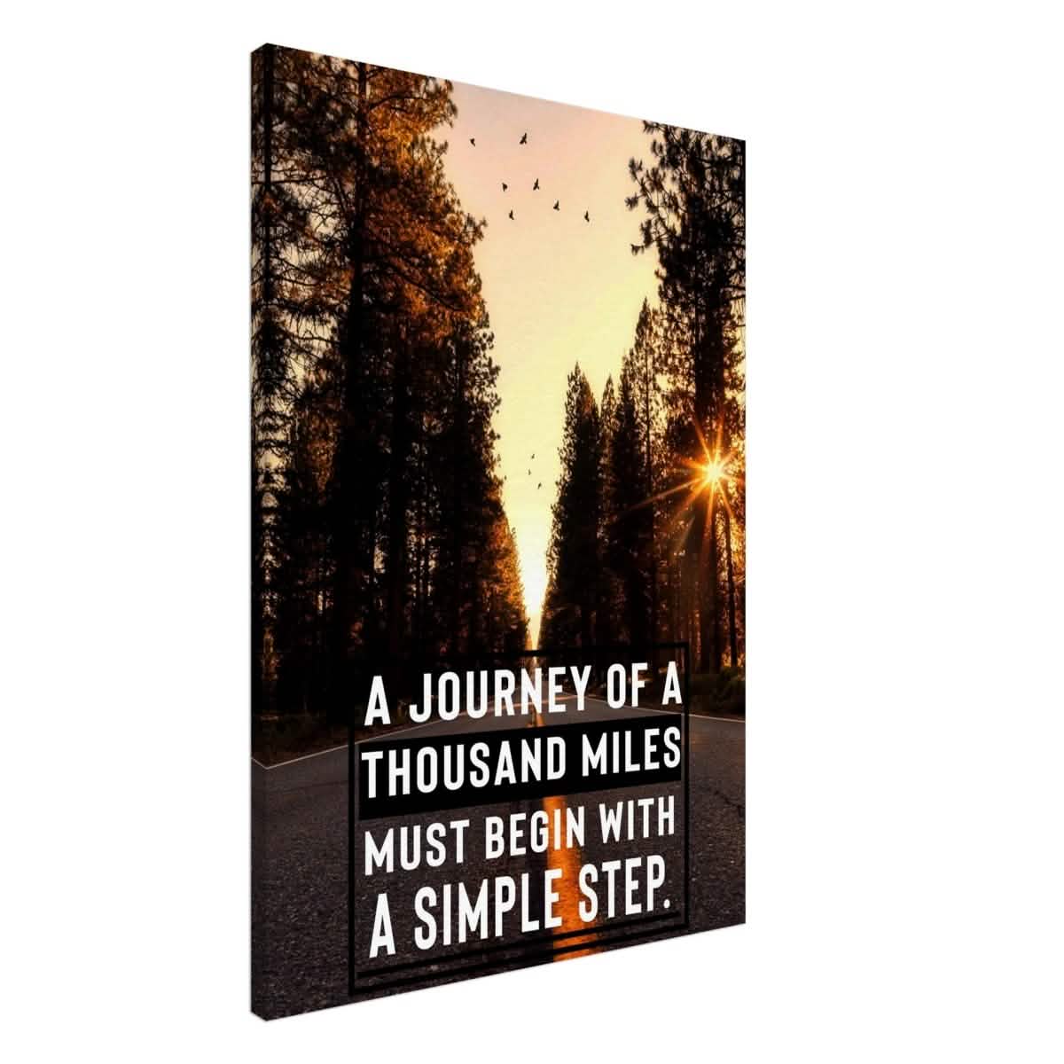 Da Vinci Motivational Wall art | The Simple Step - Canvas - 70x100 cm / 28x40″ - Thick