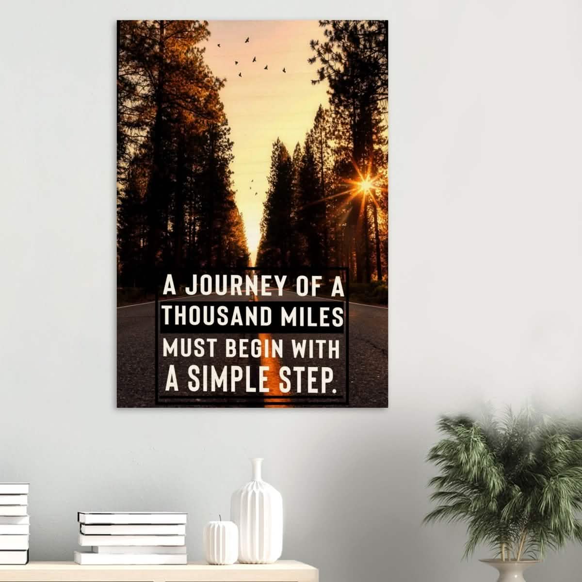 Da Vinci Motivational Wall art | The Simple Step - Wood Prints - 70x100 cm / 28x40″ - 10 mm