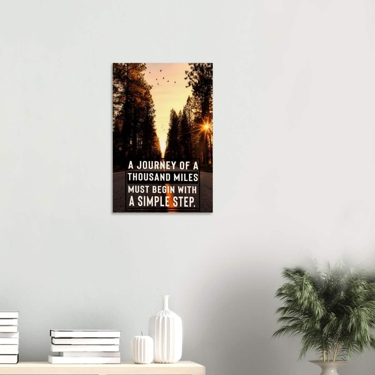 Da Vinci Motivational Wall art | The Simple Step - Wood Prints - 40x60 cm / 16x24″ - 10 mm