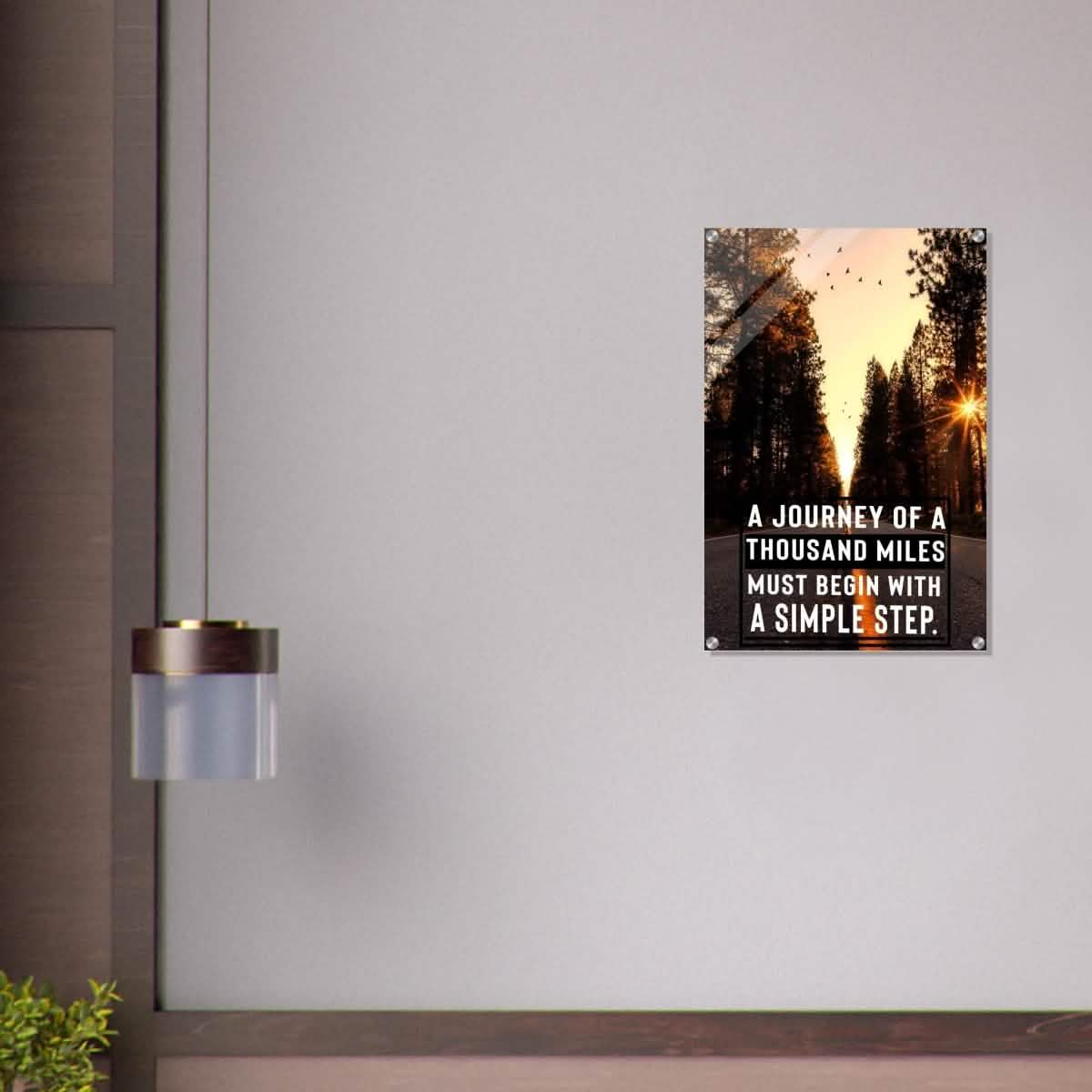 Da Vinci Motivational Wall art | The Simple Step - Acrylic Print - 50x75 cm / 20x30″ -