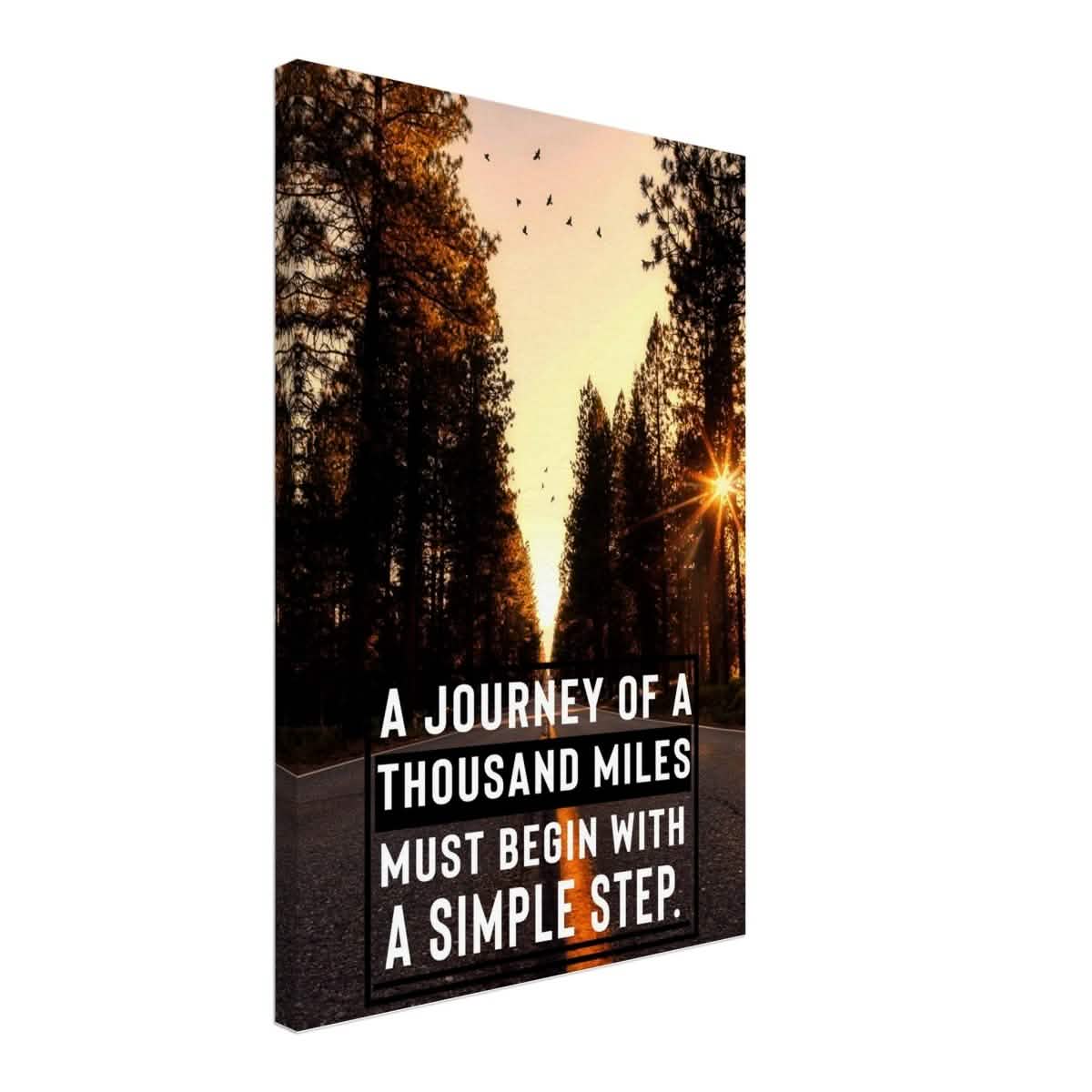 Da Vinci Motivational Wall art | The Simple Step - Canvas - 40x60 cm / 16x24″ - Slim