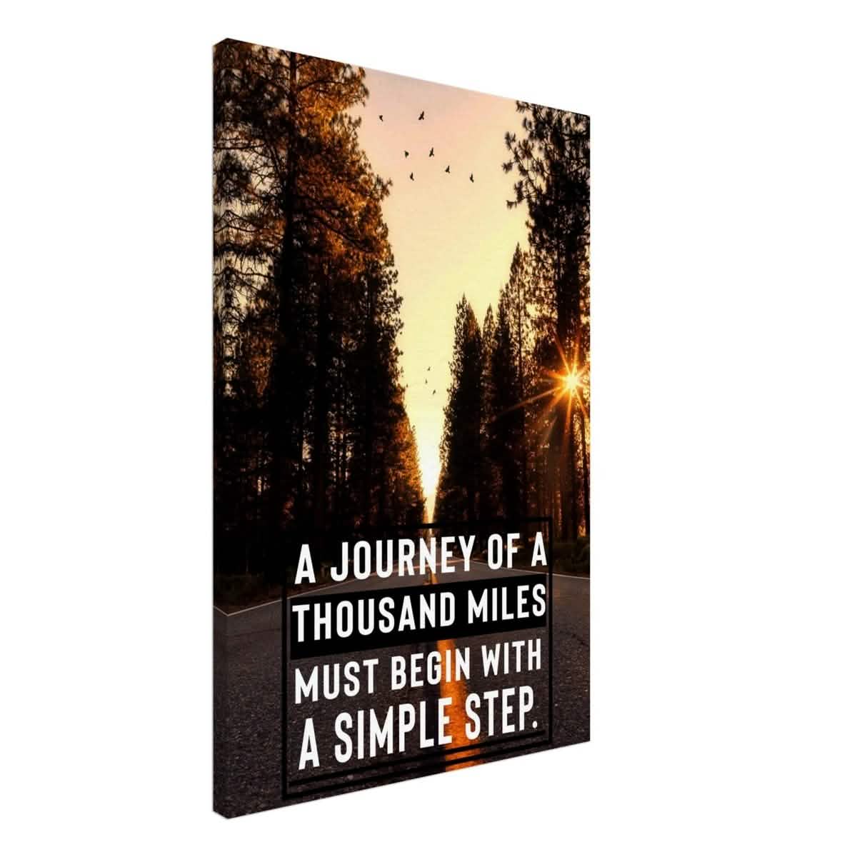 Da Vinci Motivational Wall art | The Simple Step - Canvas - 60x90 cm / 24x36″ - Thick