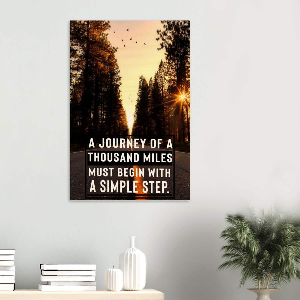 Da Vinci Motivational Wall art | The Simple Step - Wood Prints - 60x90 cm / 24x36″ - 20 mm