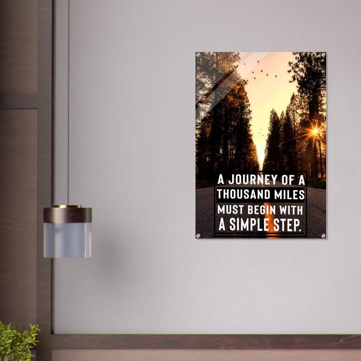 Da Vinci Motivational Wall art | The Simple Step - Acrylic Print - 70x100 cm / 28x40″ -